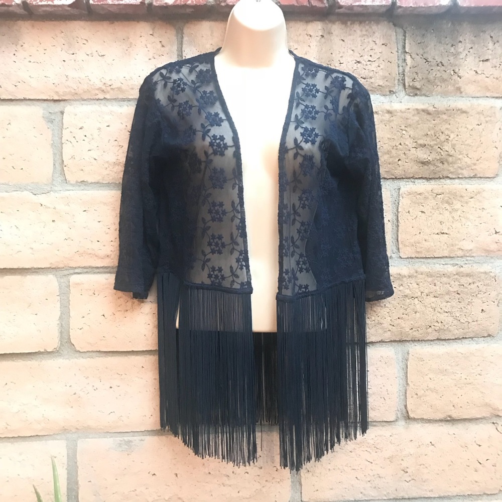 H&M boho fringe kimono